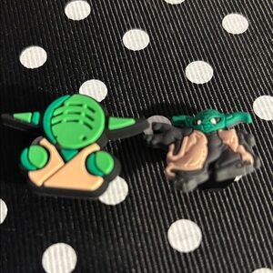 Green Baby Yoda Shoe Charms - Set of 2
